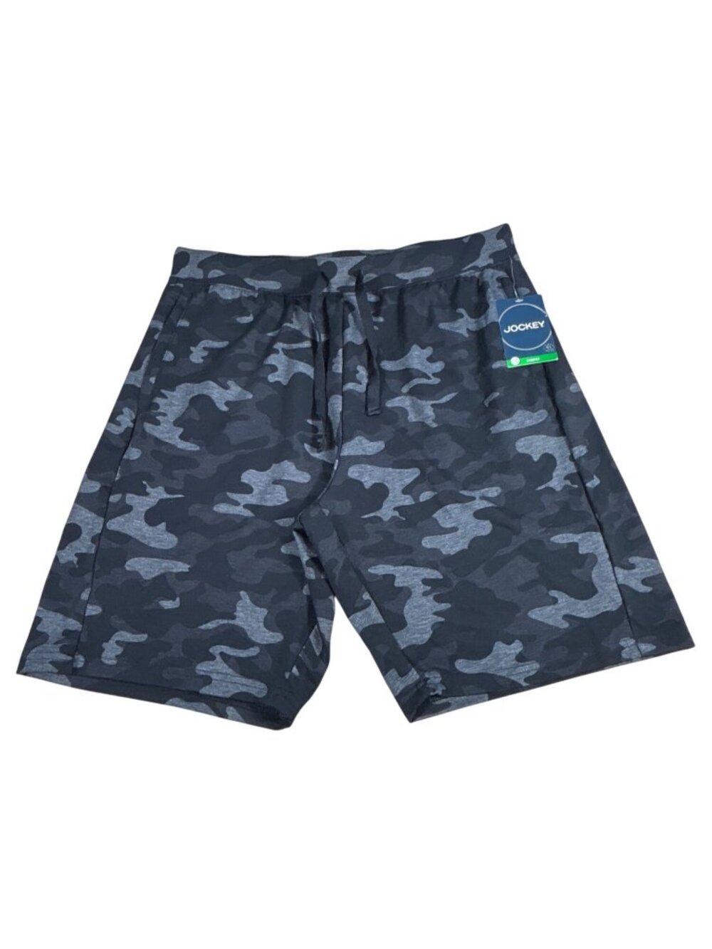 NEW Jockey Sport Black Camo Tri-Blend French Terry Shorts Men's L Zipper Pockets